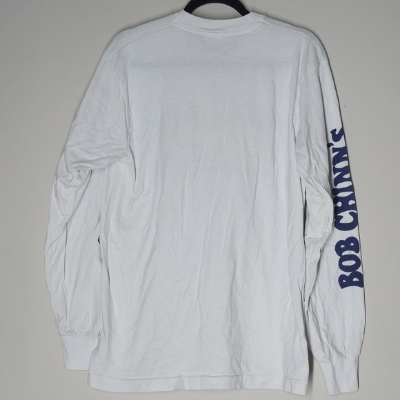 Vintage Hanes Bob Chinn's Crab House T Shirt Mens Large Fish Embroidered White - Picture 6 of 6